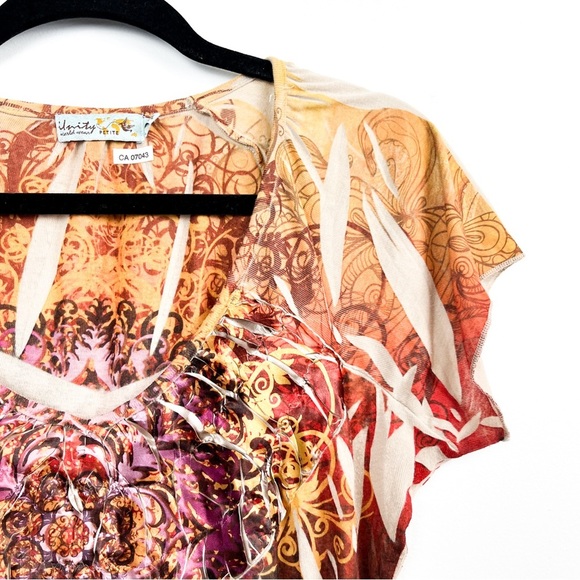 Unity World Wear Unique Brown & Orange Short Sleeve - Picture 4 of 11